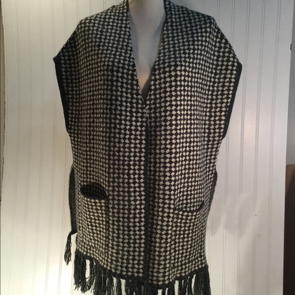 University Club Herring Bone Poncho